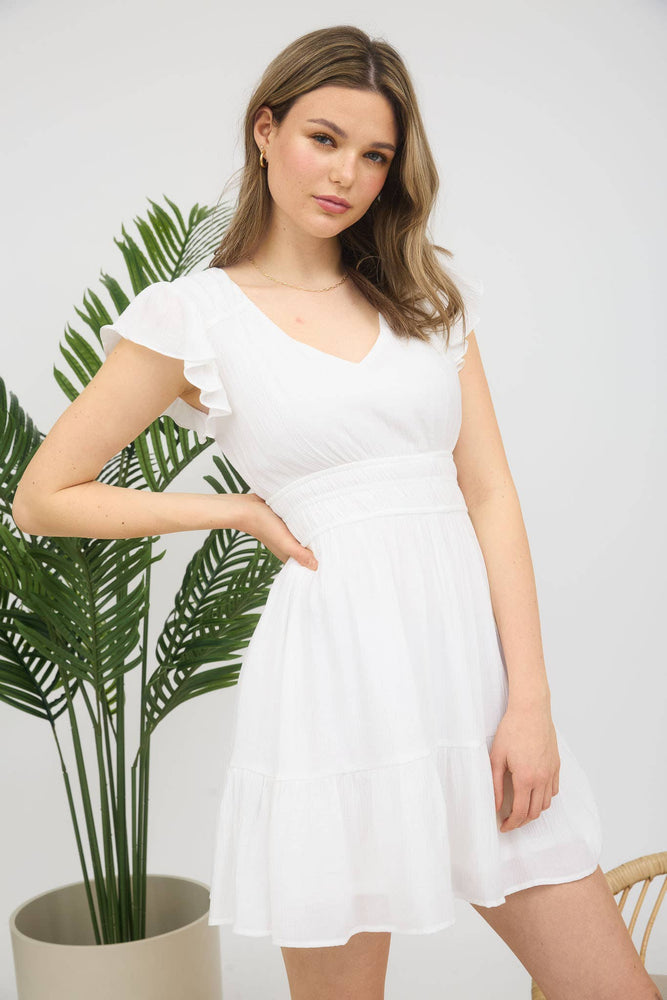 Carefree Ruffle Mini Dress