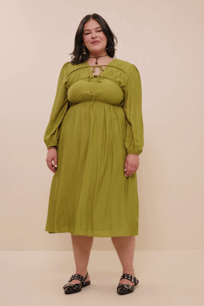 Forest Fairy Long Sleeve Midi Dress