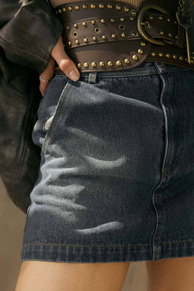 Denim Pocket Mini Skirt