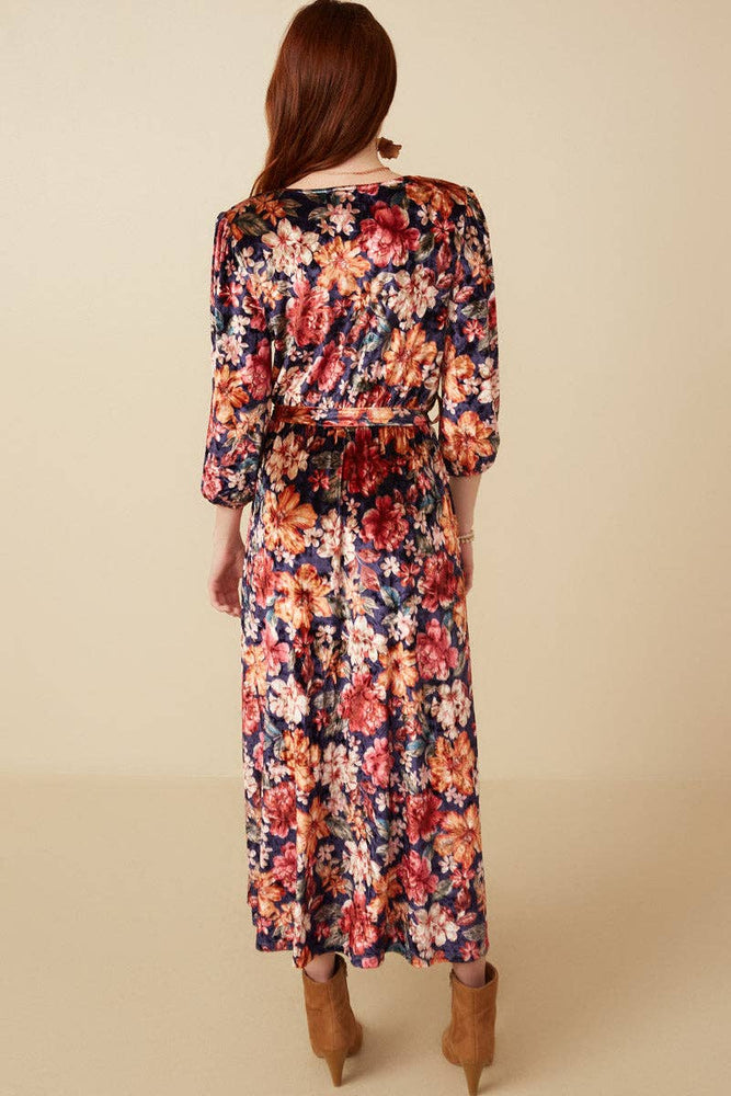 Floral Luxury Velvet Dress