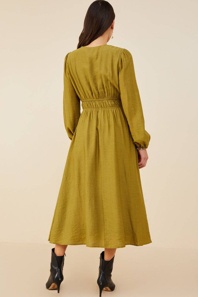 Forest Fairy Long Sleeve Midi Dress