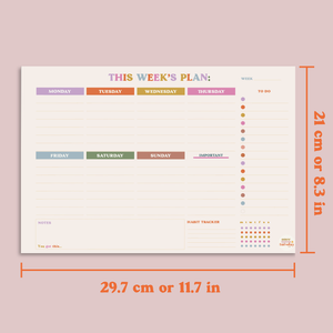 Weekly Planner Pad with Habit Tracker