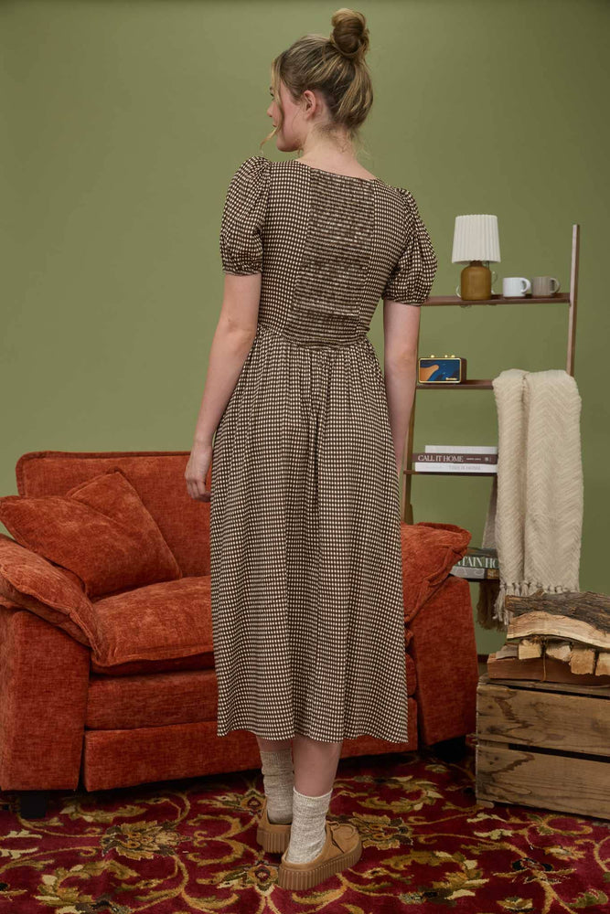 Autumn Leaves Corset Midi Dress