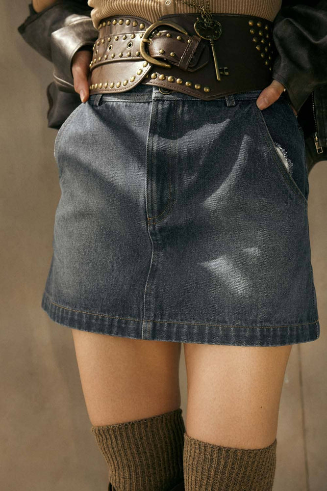 Denim Pocket Mini Skirt
