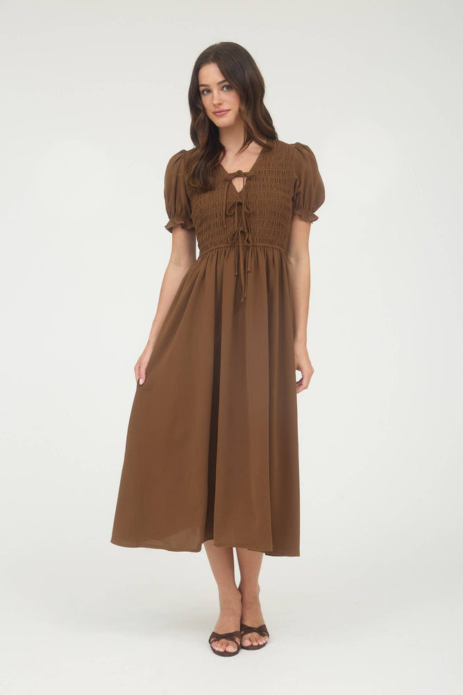 Sweet and Simple Bow Midi Dress