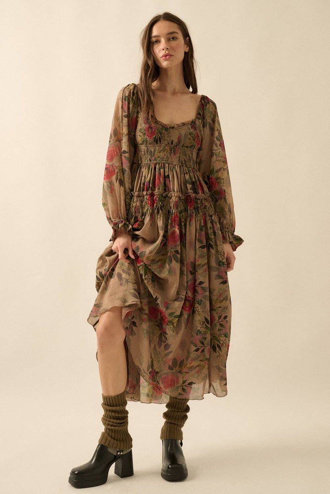 Something Bohemian Floral Maxi Dress