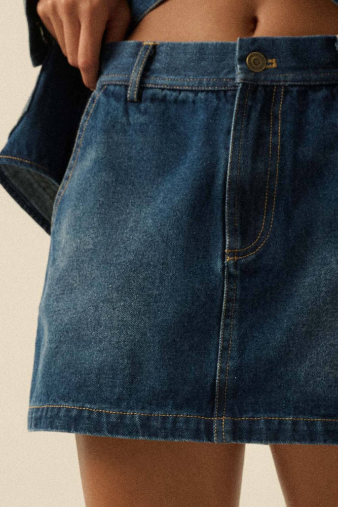 Denim Pocket Mini Skirt