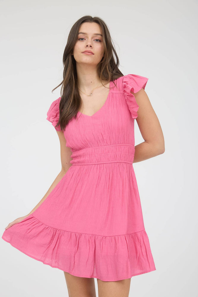 Carefree Ruffle Mini Dress
