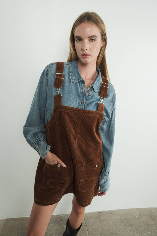 So Cute Overall Mini Dress