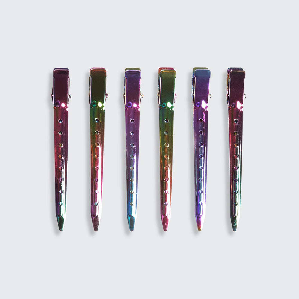 Styling Hair Clips 6pc - Iridescent
