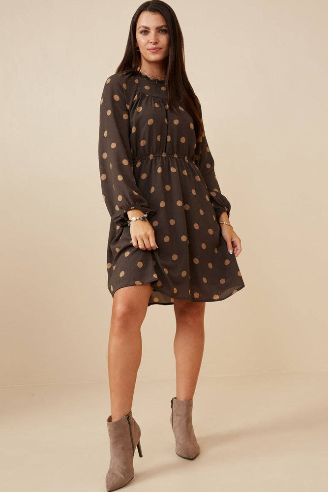Chocolate Polka Dot Dress