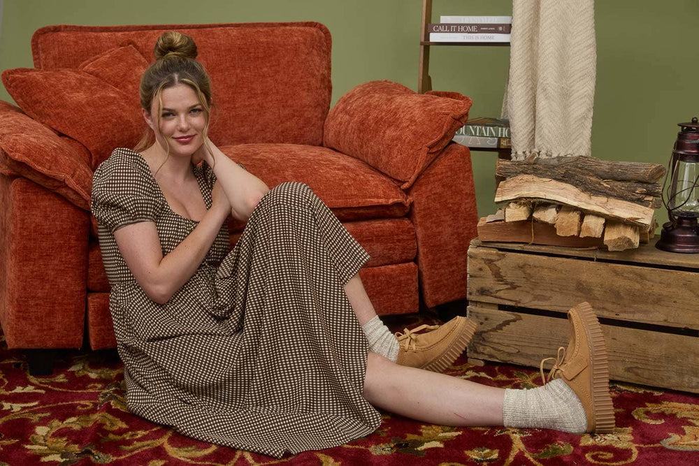 Autumn Leaves Corset Midi Dress