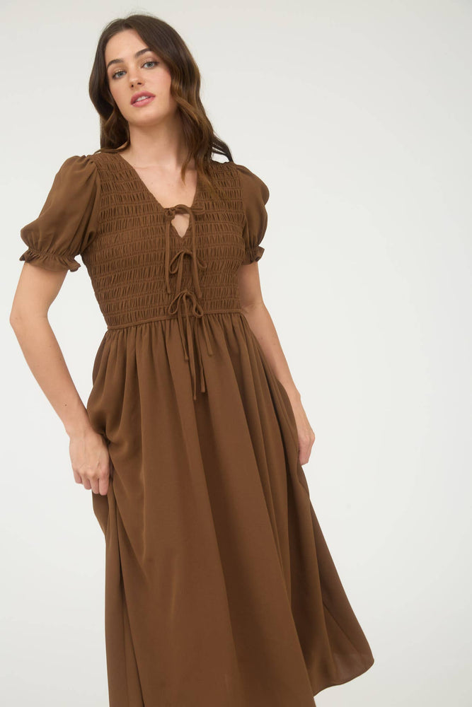Sweet and Simple Bow Midi Dress