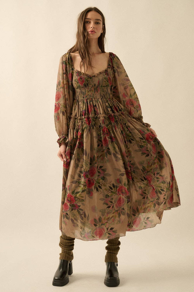 Something Bohemian Floral Maxi Dress