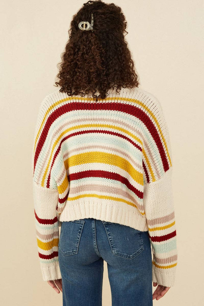 Happy Stripes Knit Cardigan