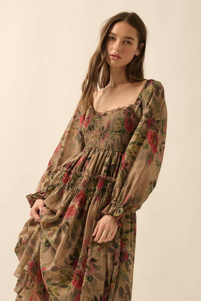 Something Bohemian Floral Maxi Dress