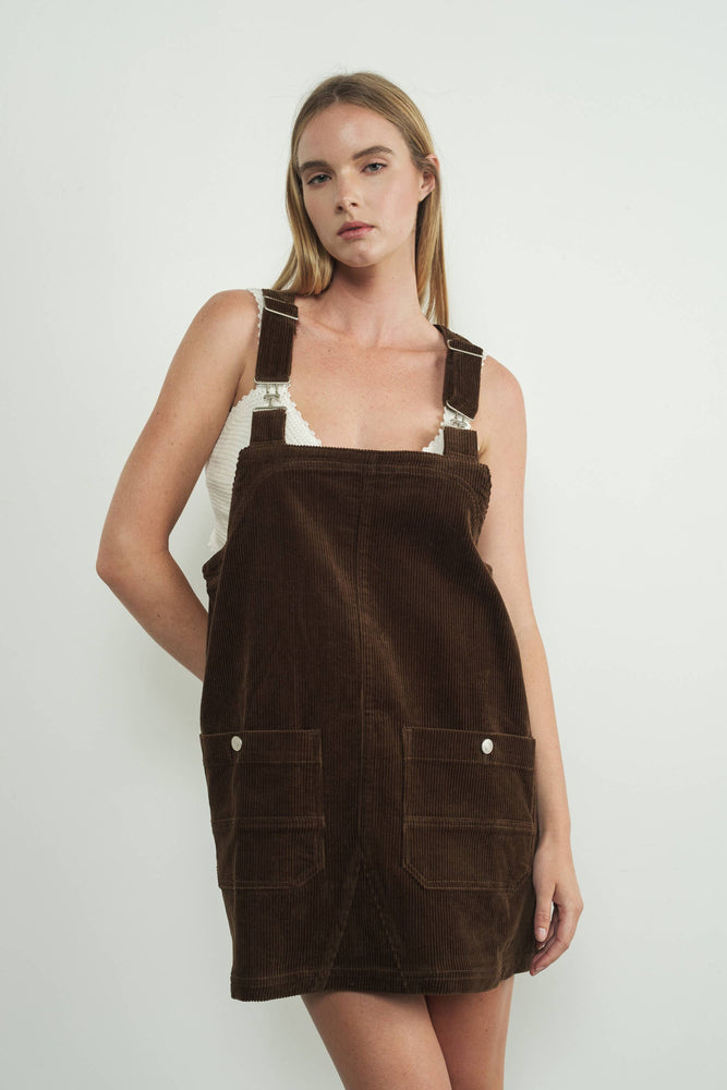 So Cute Overall Mini Dress