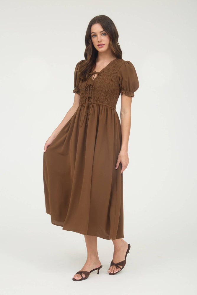 Sweet and Simple Bow Midi Dress