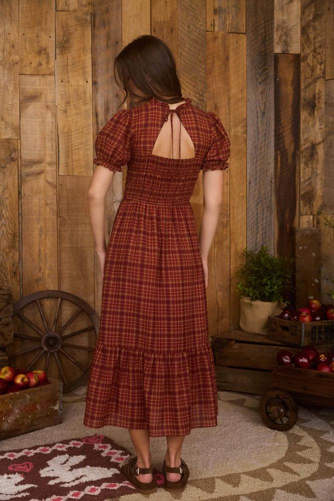 Cider Season Smocked Midi Dress