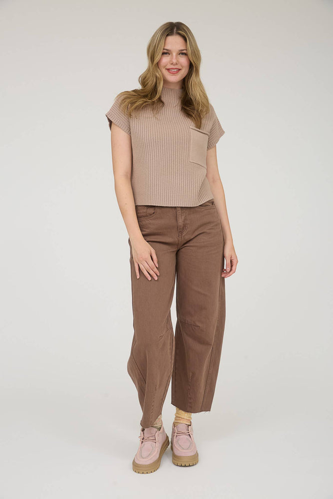 Central Park Knitted Pocket Top