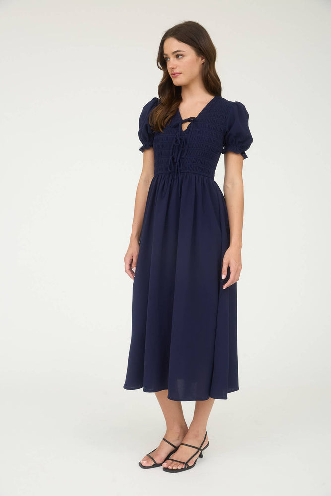 Sweet and Simple Bow Midi Dress