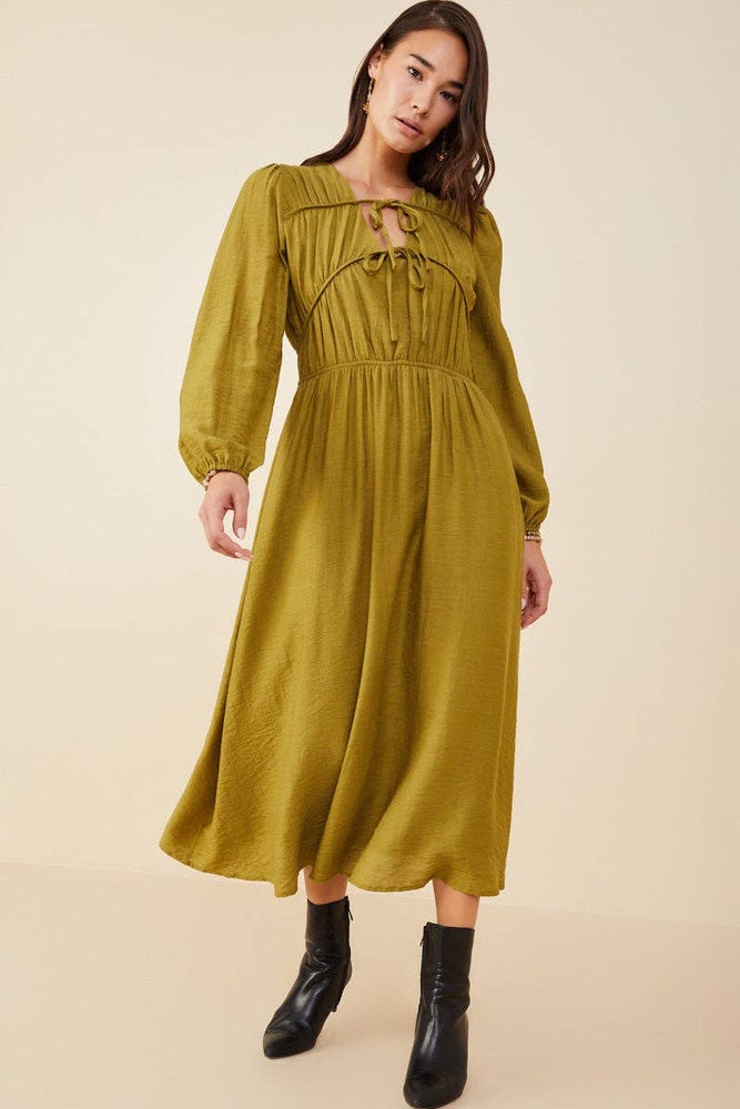 Forest Fairy Long Sleeve Midi Dress
