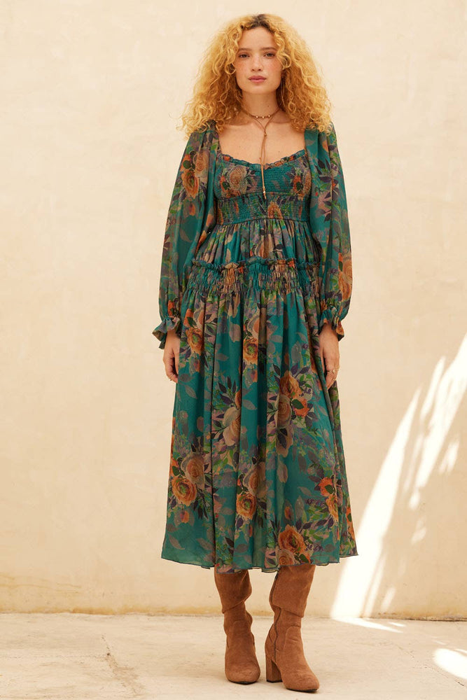 Something Bohemian Floral Maxi Dress