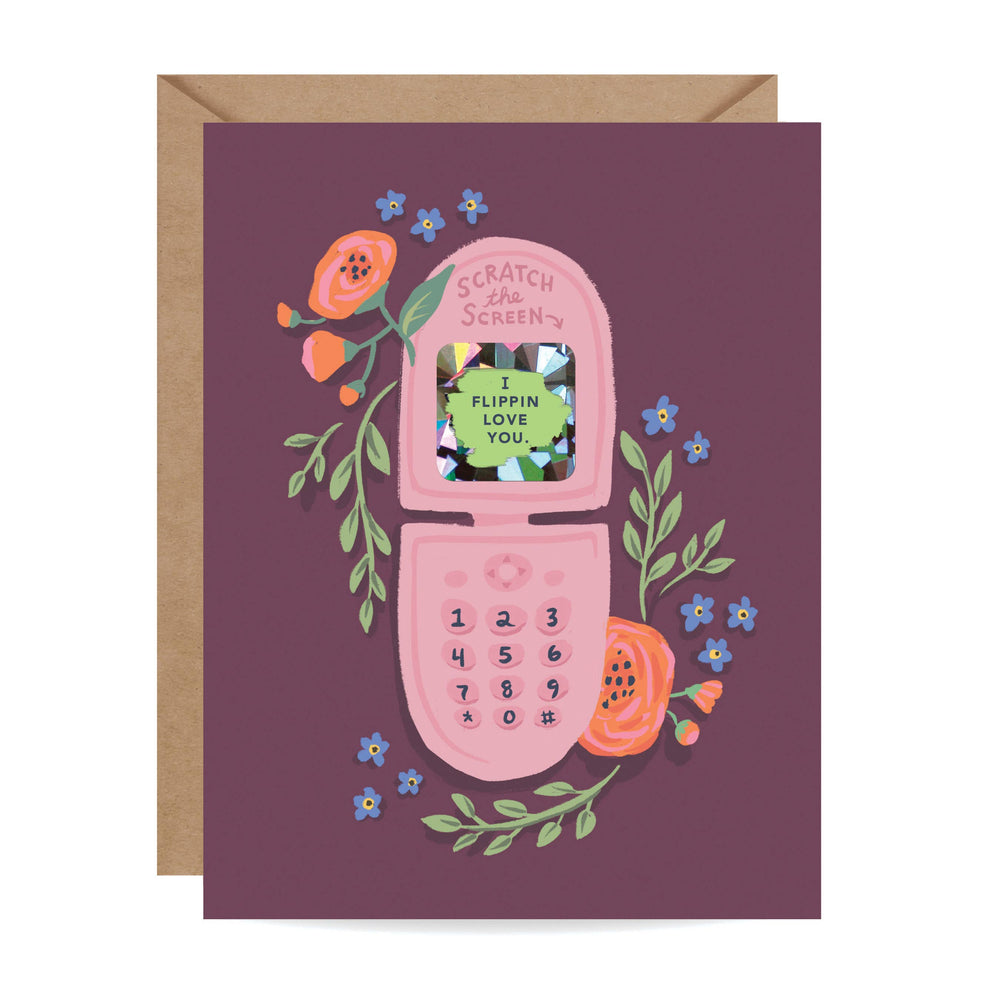 Flip Phone Scratch-off Card