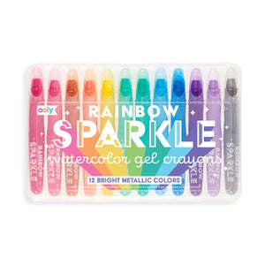 
                
                    Load image into Gallery viewer, Rainbow Sparkle Metallic Gel Crayons
                
            