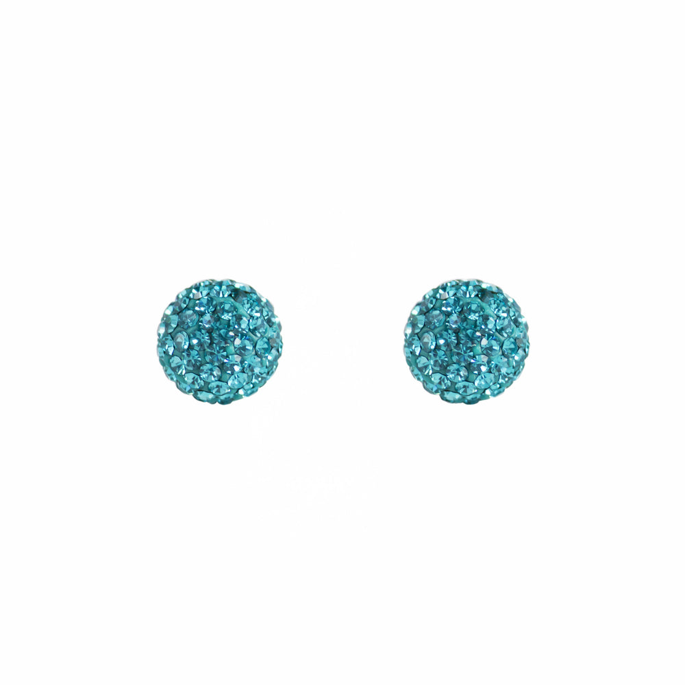 Park and Buzz radiance stud. Sparkle ball earrings. Hillberg and Berk. Canadian Brand. Glitter ball earrings.Teal blue green sparkle earrings jewelry jewellery. Valentines gift.
