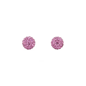 Park and Buzz radiance stud. Sparkle ball earrings. Hillberg and Berk. Canadian Brand. Glitter ball earrings. Bubblegum pink sparkle earrings jewelry jewellery. Valentines gift. 