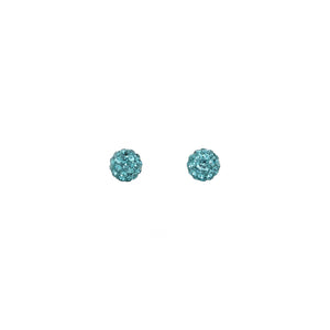 Park and Buzz radiance stud. Sparkle ball earrings. Hillberg and Berk. Canadian Brand. Glitter ball earrings.Teal blue green sparkle earrings jewelry jewellery. Valentines gift.