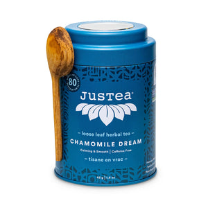 
                
                    Load image into Gallery viewer, Chamomile Dream Tin &amp;amp; Spoon - Organic, Fair-Trade Herbal Tea
                
            