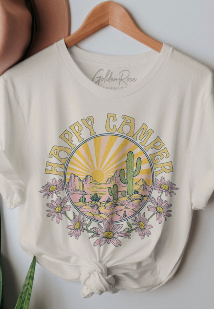 Happy Camper Retro Oversized T Shirt