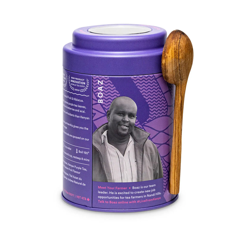 Purple Rain Tin with Spoon - Organic, Fair-Trade, Purple Tea